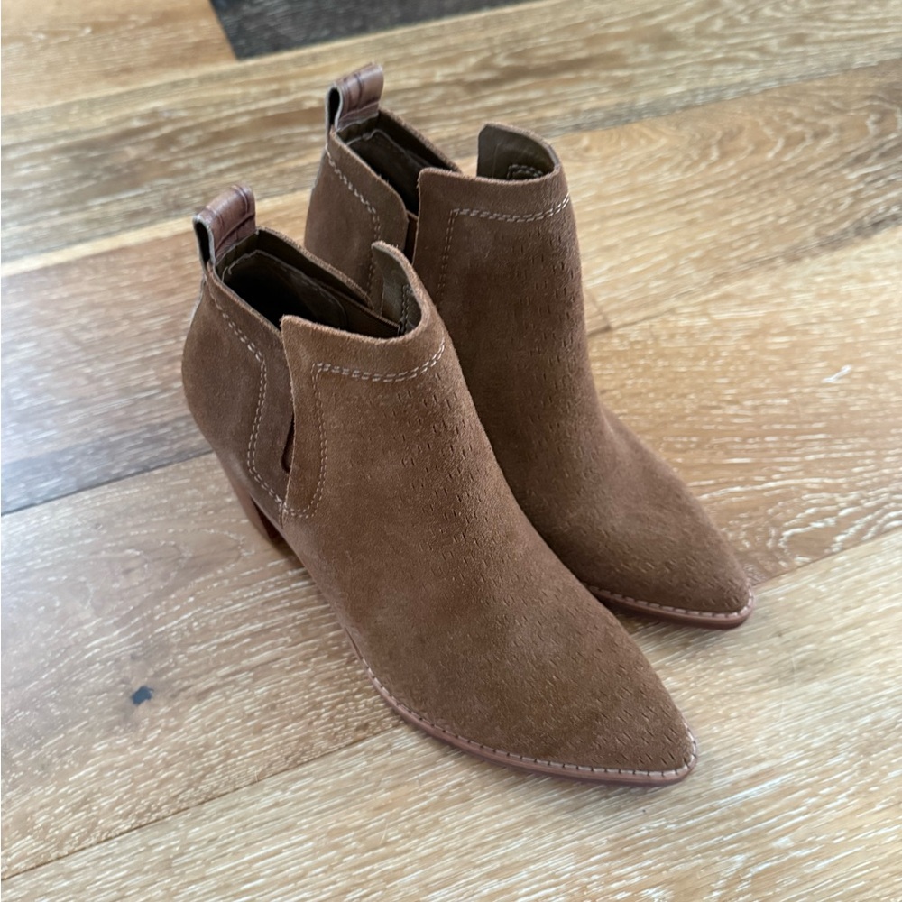 Dolce Vita NEW Sirano Ankle Boots Brown Suede Size 6.5 Boho Western - Picture 2 of 8